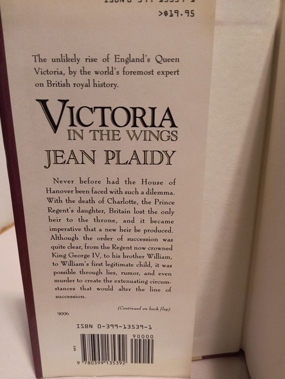 Victoria in the Wings by Jean Plaidy - Hardcover with Illustrated Cover B5 - Picture 3 of 5